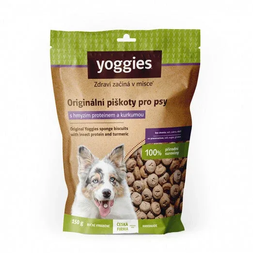 Yoggies hypoallergene glutenvrije biscuitjes met insectenproteïne en kurkuma 150 g