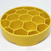 SodaPup Honingraat, sensorische kom van nylon - geel — afbeelding 2