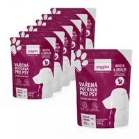 6+1 gratis (7x150g) Yoggies gekookt hondenvoer – kalkoen- en konijnenvlees met pompoenpitten