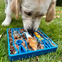 SodaPup sensorische kom Honden aan de bar – blauw — afbeelding 2