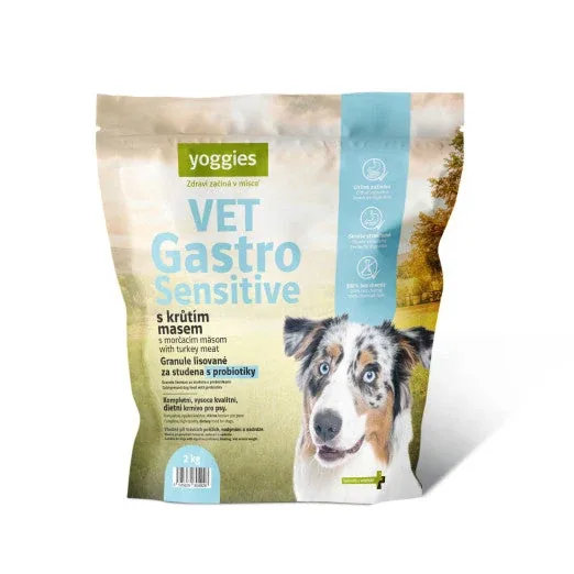 Yoggies VET Gastro Sensitive met kalkoenvlees, koudgeperste brokken met probiotica