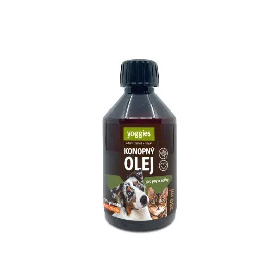 Yoggies hennepolie voor honden en katten 250 ml
