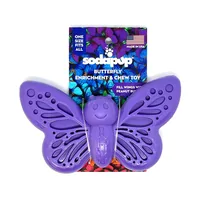 SodaPup nylon vlinder, kauwspeeltje - paars — afbeelding 2