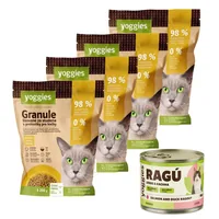 4,8 kg Yoggies brokken voor katten met kalkoenvlees, koudgeperst met probiotica + CADEAU