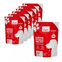 6+1 gratis (7x150 g) Yoggies gekookt hondenvoer – varkensvlees met rijst