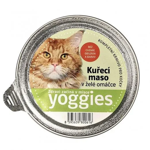 85 g Yoggies kuipje voor katten met kip in geleisaus