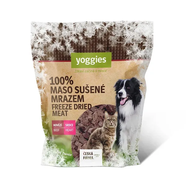 Yoggies gevriesdroogde runderharten (gelyofiliseerd) 85 g