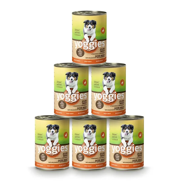 5+1 Yoggies hert blikvoer met boekweit en veenbessen
