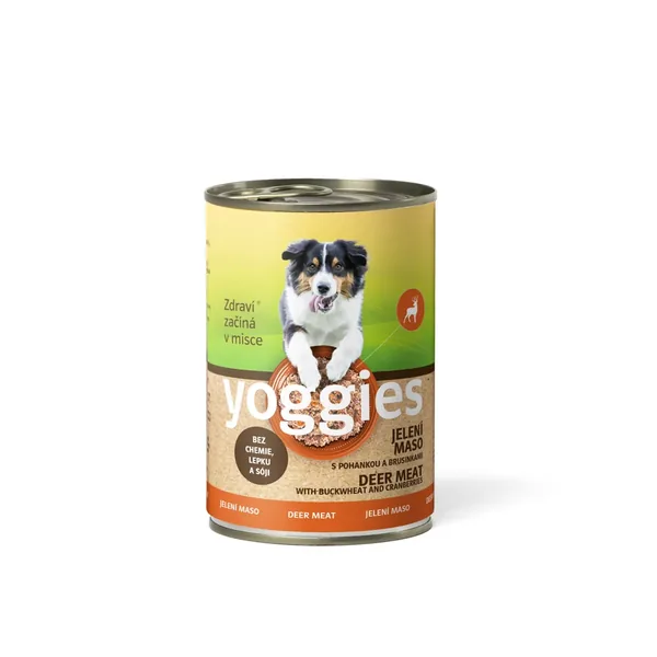 Yoggies blikvoer hert met boekweit en veenbessen