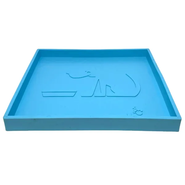SodaPup Hold'em - Onderlegger voor kommen met zuignappen, blauw