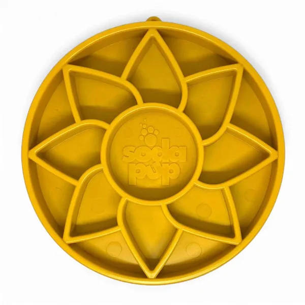 SodaPup sensorische kom - Zonnebloem, geel