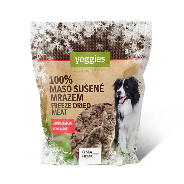 Yoggies gevriesdroogd varkensvlees (gelyofiliseerd) 85 g