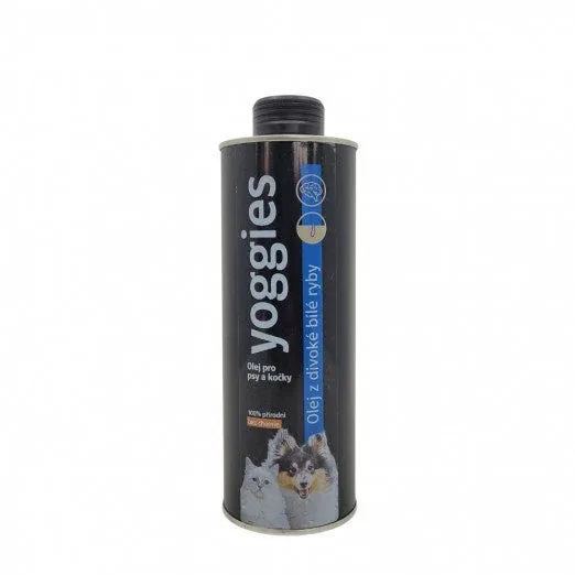 Yoggies olie van wilde witvis voor honden en katten