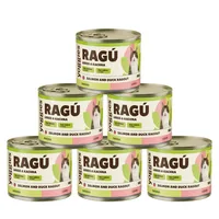 Yoggies RAGÚ voor katten, zalm en eend 6 x 185 g - voordeelverpakking