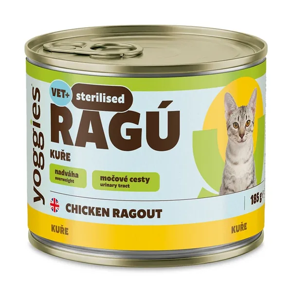 Yoggies RAGÚ voor gecastreerde katten, kip monoproteïne 185g