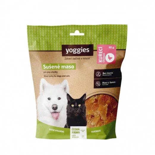 Yoggies gedroogd kippenvlees voor honden 80 g